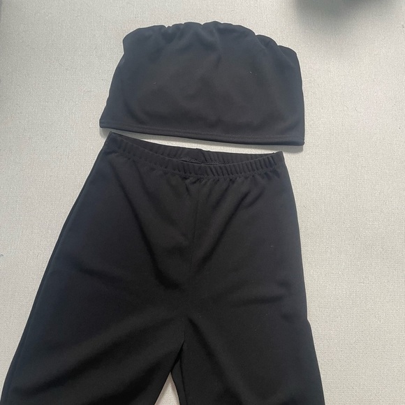 Nastygal strapless biker short set - Picture 2 of 3